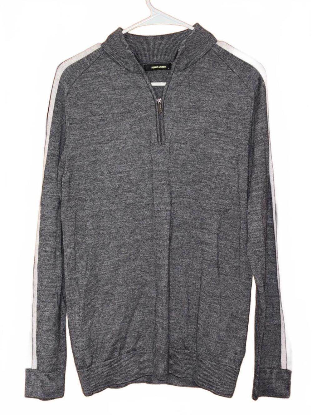 Remus Uomo grey quarter-zip sweater